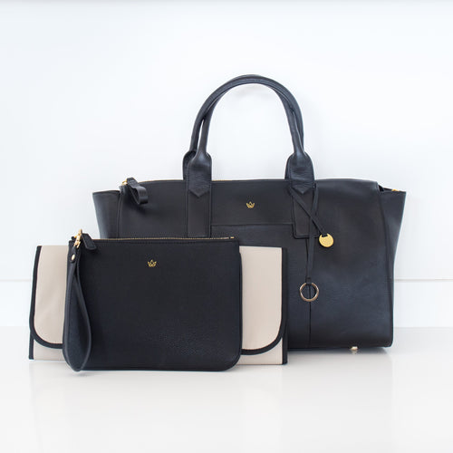 BLACK BELLE genuine leather handbag